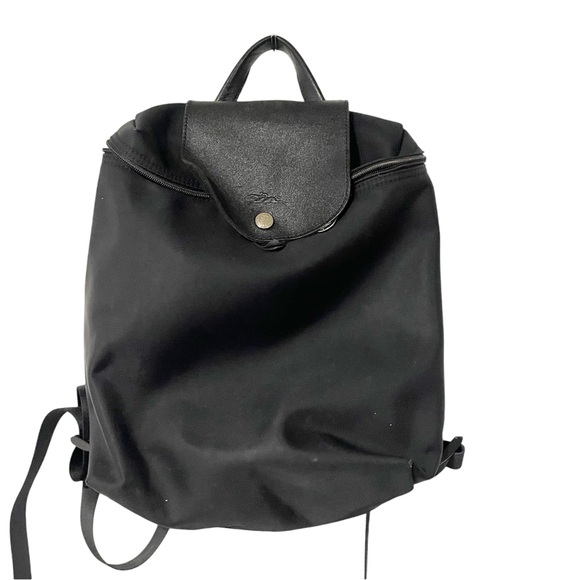 Longchamp Handbags - Longchamp Paris Black Nylon 2 strap Back Pack Bag FLAWED
